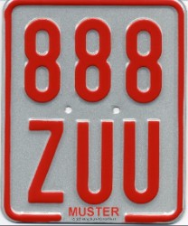 Rotes Wechselkennzeichen Mofa - Kaufen