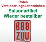 Rotes Versicherungskennzeichen 2022 - Händler Werkstatt